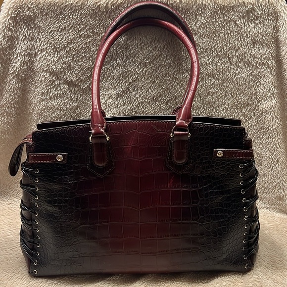 HENRI BENDEL Carlyle Satchel Embossed Crocodile - Picture 3 of 17